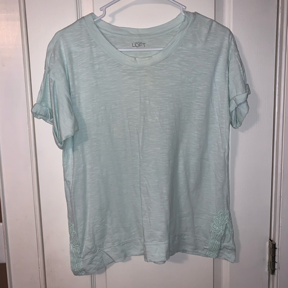 Mint green cropped tee
